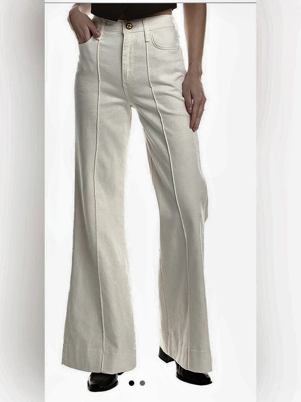 NWT Rag & Bone Skylar High-Rise Trouser Jean High-Rise Trouser Jeans in Ecru siz